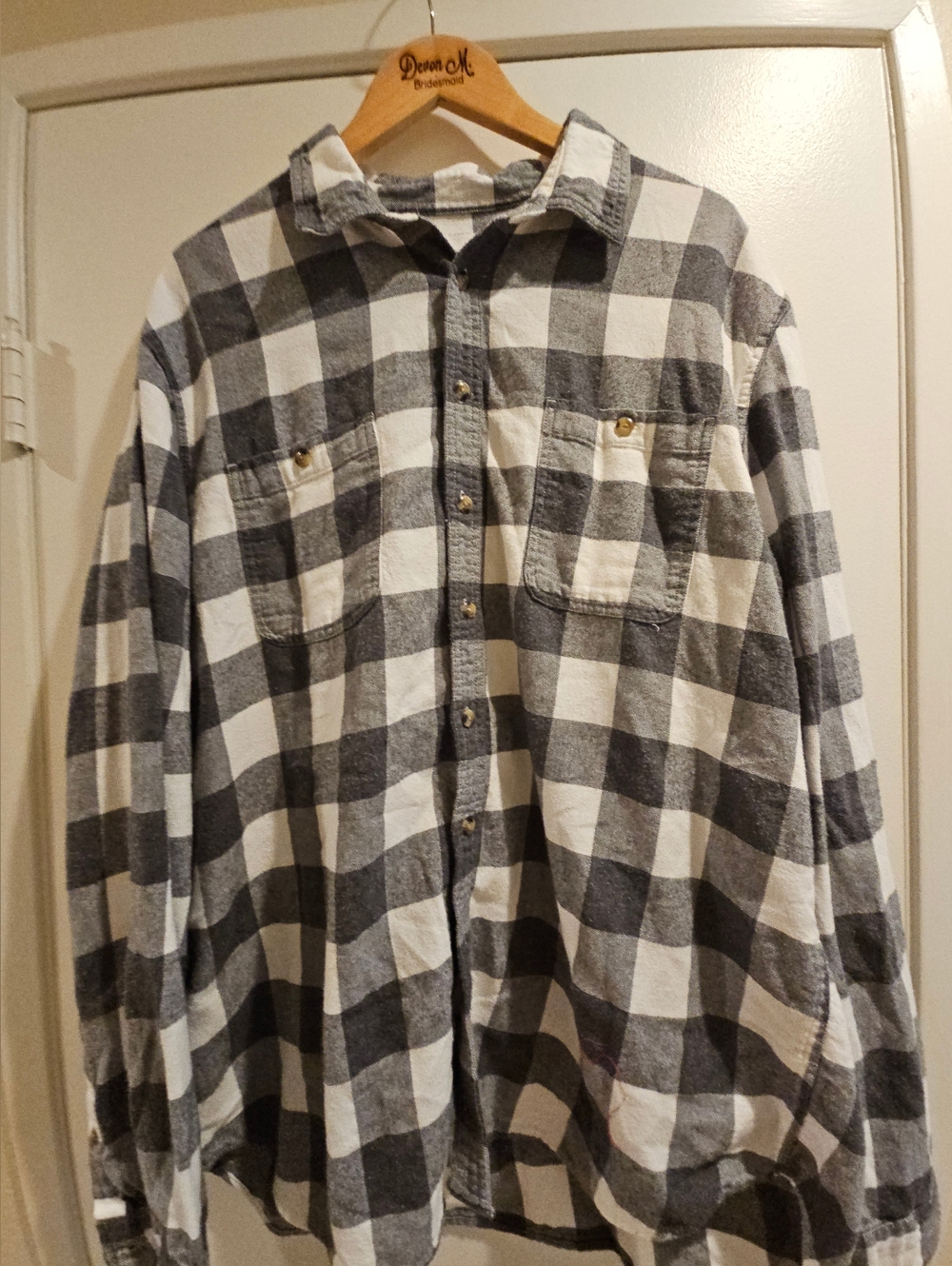 Sonoma Black & White Check Casual Button-Down Shirt